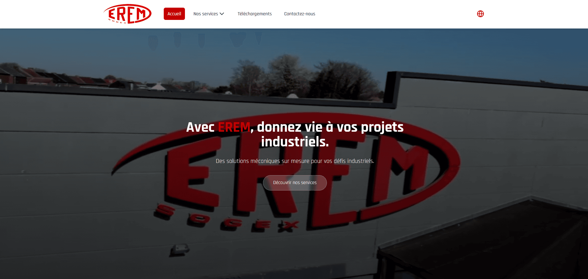 Aperçu du nouveau site EREM